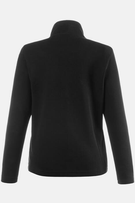 Sweatjacke, Teilungsnähte, Stehkragen, Bindeband