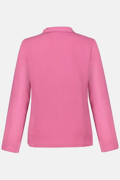 Sweatjacke, Teilungsnähte, Stehkragen, Bindeband