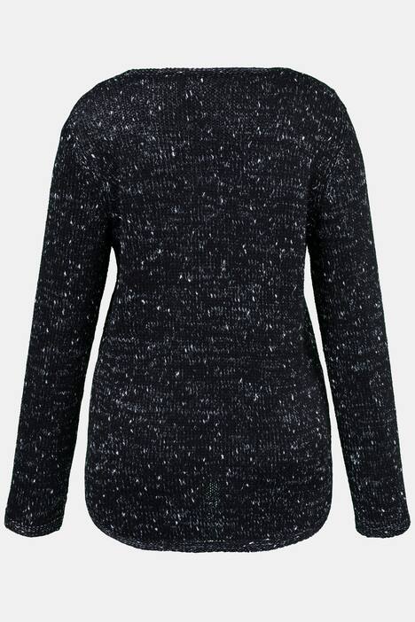 Pullover, Strick, silberner Metallic- Effekt