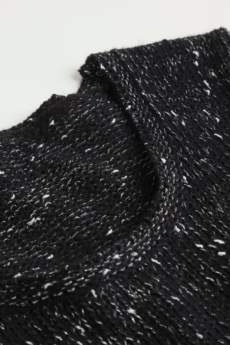 Pullover, Strick, silberner Metallic- Effekt