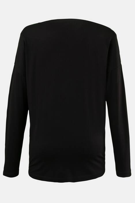 Shirt, 2-in-1-Look, weite Schultern, Elasthan
