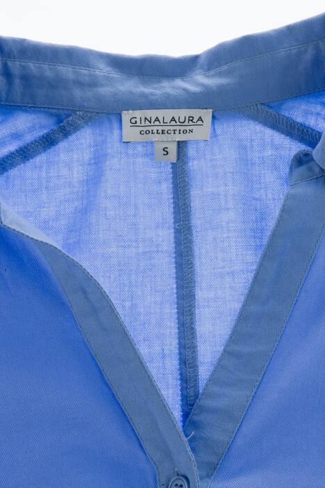 Bluse, Teilungsnähte, offener Hemdkragen, reine Baumwolle