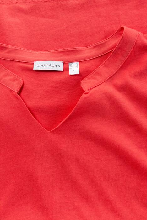 Shirt, lässiger Tunika-Ausschnitt, Halbarm