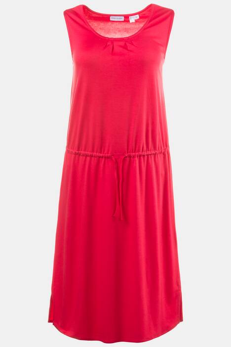 Kleid, Taillen-Tunnelzug, Zierfalten, elastischer Jersey