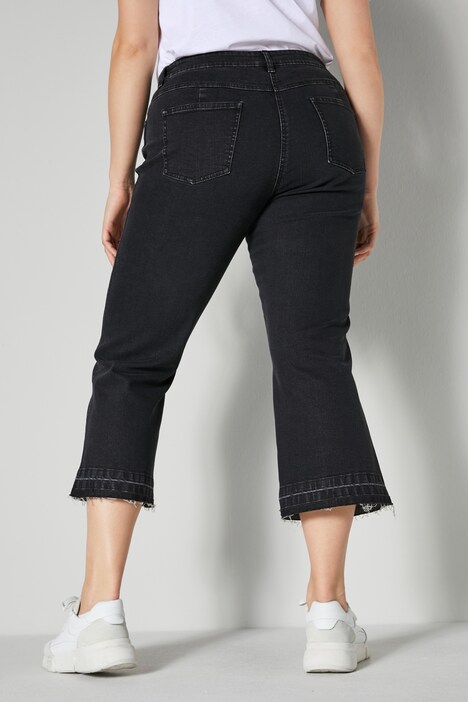 7/8-Jeans, Straight Fit, Fransensaum, 5-Pocket