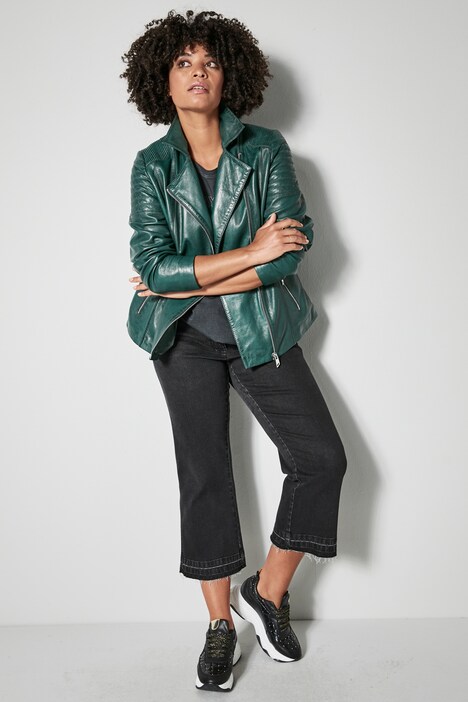 7/8-Jeans, Straight Fit, Fransensaum, 5-Pocket
