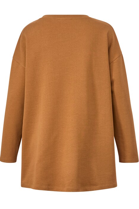 Long sweat-shirt oversized avec imprimé gribouillages et zip devant