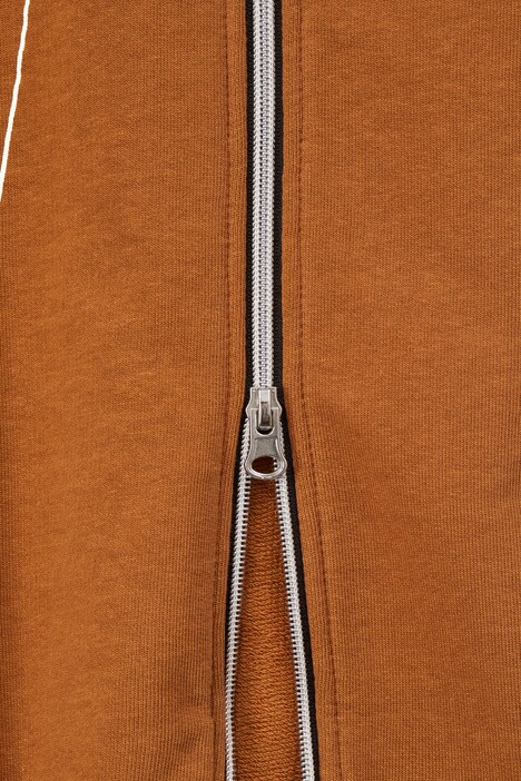 Long sweat-shirt oversized avec imprimé gribouillages et zip devant