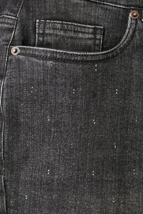 Jean 7/8 coupe Slim Fit à 5 poches avec strass
