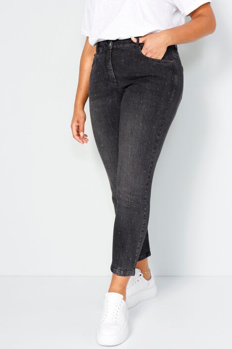 Jean 7/8 coupe Slim Fit à 5 poches avec strass