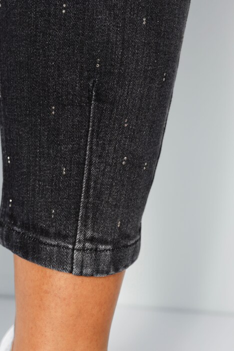 Jean 7/8 coupe Slim Fit à 5 poches avec strass