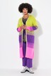 Cardigan à manches longues, maille fine avec larges rayures « colour block », coupe ouverte