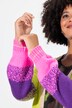 Cardigan à manches longues, maille fine avec larges rayures « colour block », coupe ouverte