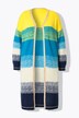 Cardigan à manches longues, maille fine avec larges rayures « colour block », coupe ouverte