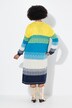 Cardigan à manches longues, maille fine avec larges rayures « colour block », coupe ouverte