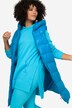 Long quilted vest, hood, side slits, sleeveless