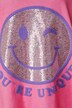 Longshirt, smiley, ronde hals, lange mouwen, afgeronde zoom