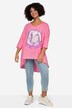 Longshirt, smiley, ronde hals, lange mouwen, afgeronde zoom