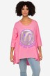 Longshirt, smiley, ronde hals, lange mouwen, afgeronde zoom