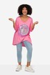 Longshirt, smiley, ronde hals, lange mouwen, afgeronde zoom