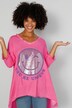 Longshirt, smiley, ronde hals, lange mouwen, afgeronde zoom