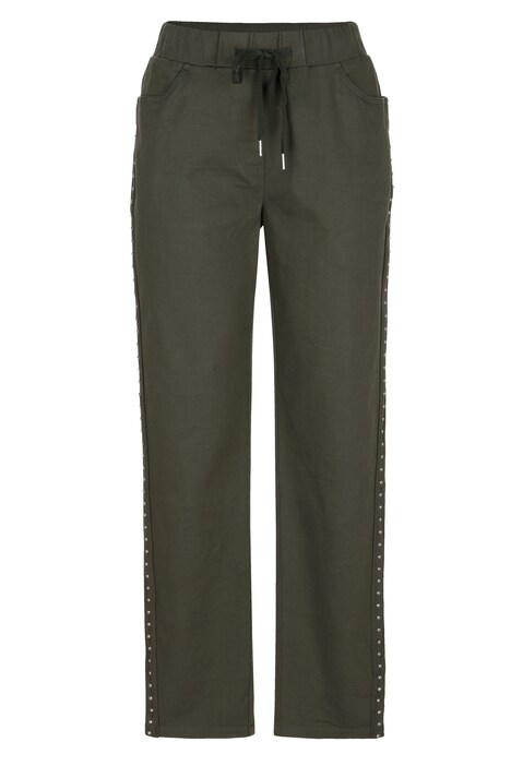 Hose, Straight Fit, Ziernieten-Band, Elastikbund