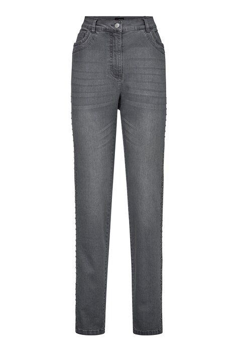 Jeans, Straight Fit, Ziernieten, 5-Pocket