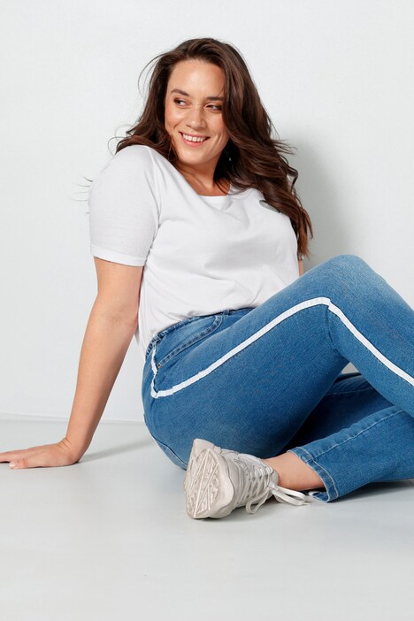 Jean coupe Slim Fit à 5 poches avec bande fantaisie