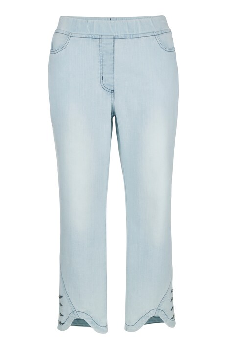 3/4-Jeans, Slim Fit, Wellensaum, 5-Pocket