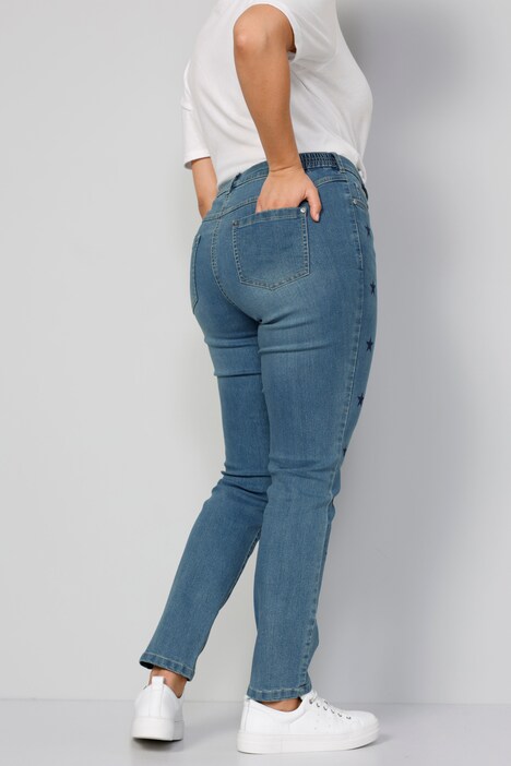 Jeans, Slim Fit, seitliche Sterne, 5-Pocket