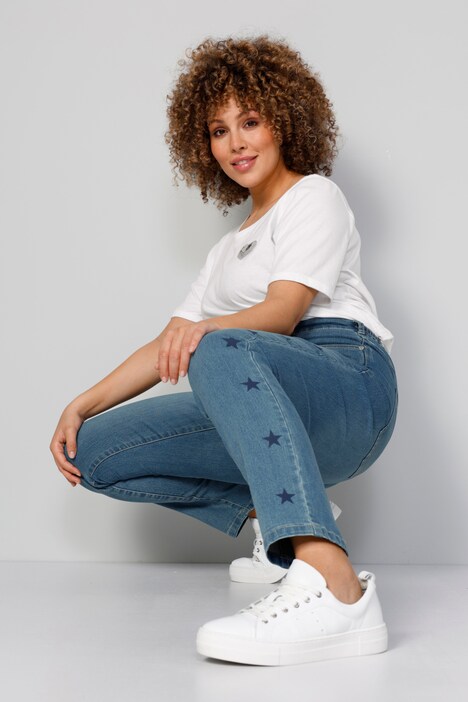 Jeans, Slim Fit, seitliche Sterne, 5-Pocket