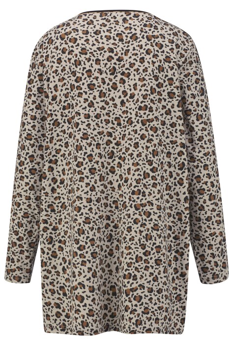 Longline Long Sleeve Leopard Print Tee
