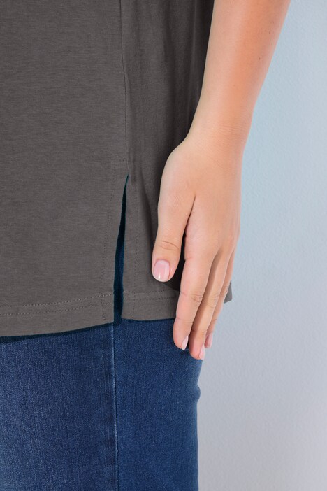 T-shirt, ronde hals, relaxed, halve mouwen