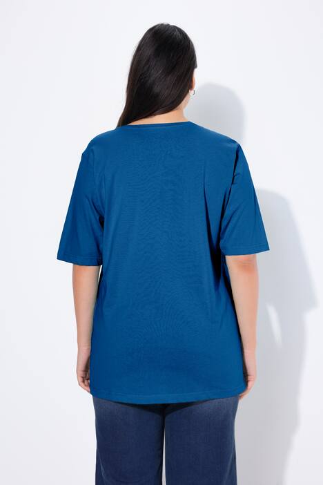 T-shirt, ronde hals, relaxed, korte mouw