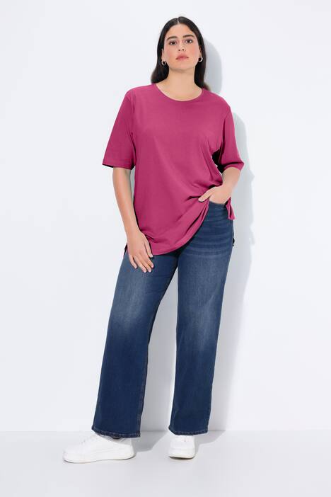 T-shirt, ronde hals, relaxed, korte mouw