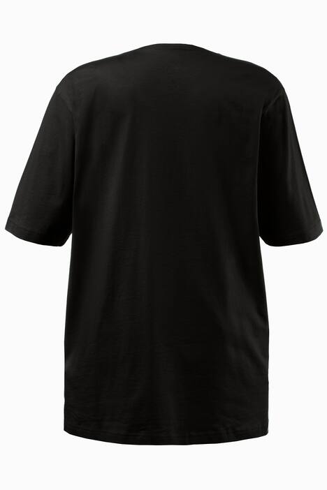 T-shirt, relaxed, V-hals, zijsplitten
