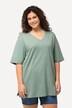 T-shirt, V-hals, relaxed, korte mouw