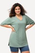 T-shirt, V-hals, relaxed, korte mouw
