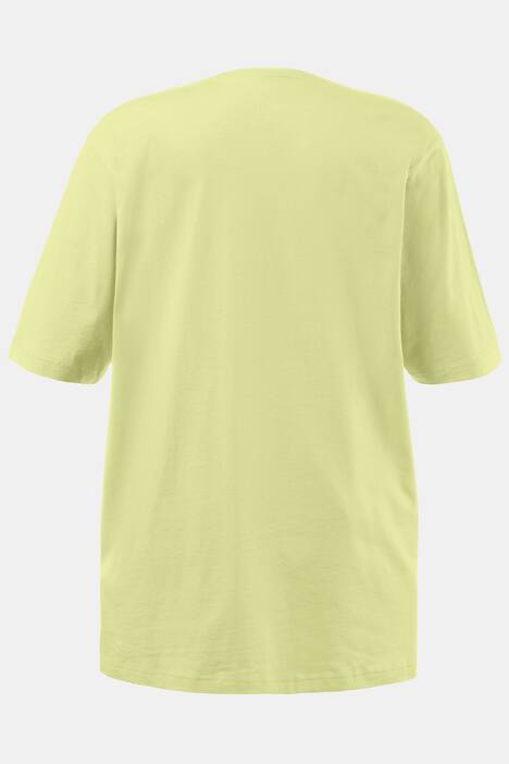 basic topp, v-ringad, relaxed fit, halv ärm, bomull