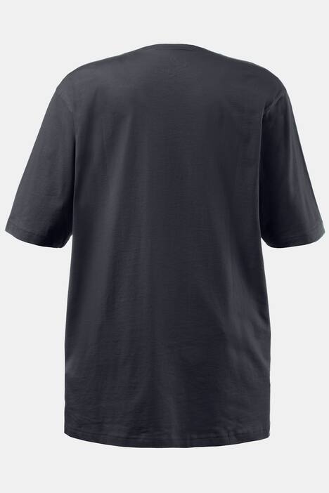 basic topp, v-ringad, relaxed fit, halv ärm, bomull
