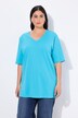 T-shirt, V-hals, relaxed, halve mouwen