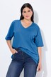 T-shirt, V-hals, relaxed, korte mouw