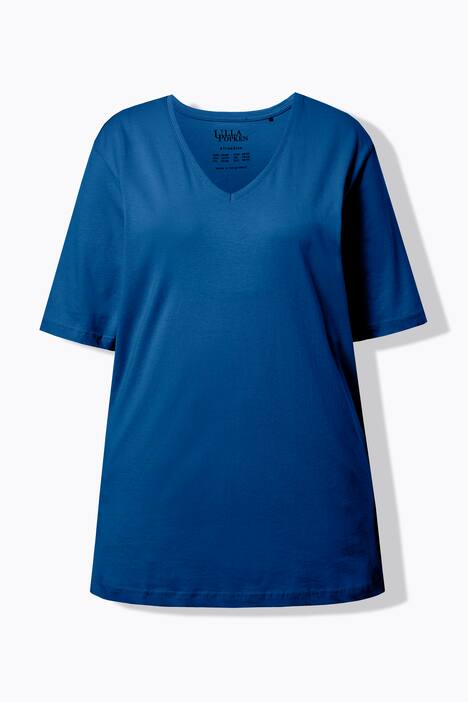 T-shirt, V-hals, relaxed, korte mouw