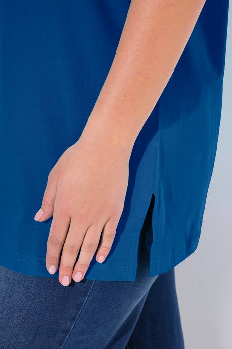 T-shirt, V-hals, relaxed, korte mouw
