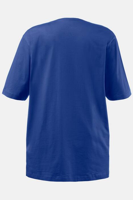 basic topp, v-ringad, relaxed fit, halv ärm, bomull