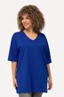 T-shirt, V-hals, relaxed, korte mouw