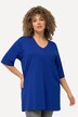 T-shirt, V-hals, relaxed, korte mouw