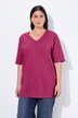 T-shirt, V-hals, relaxed, korte mouw