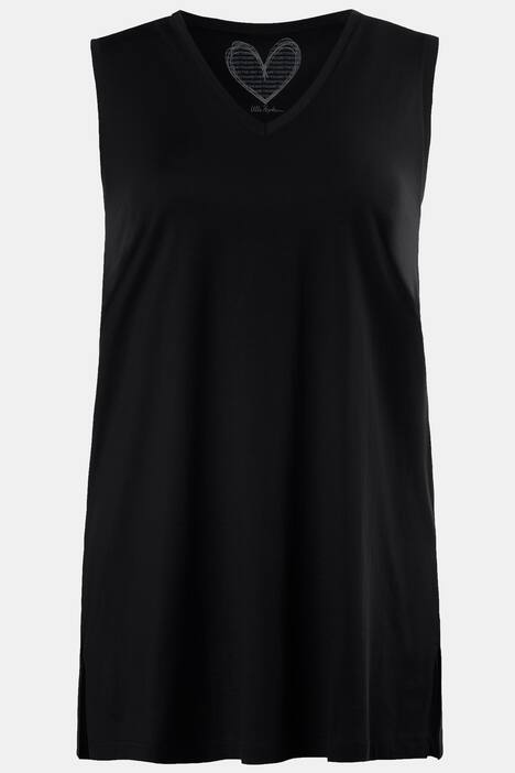 Basic-Top, V-Ausschnitt, Relaxed, reine Baumwolle