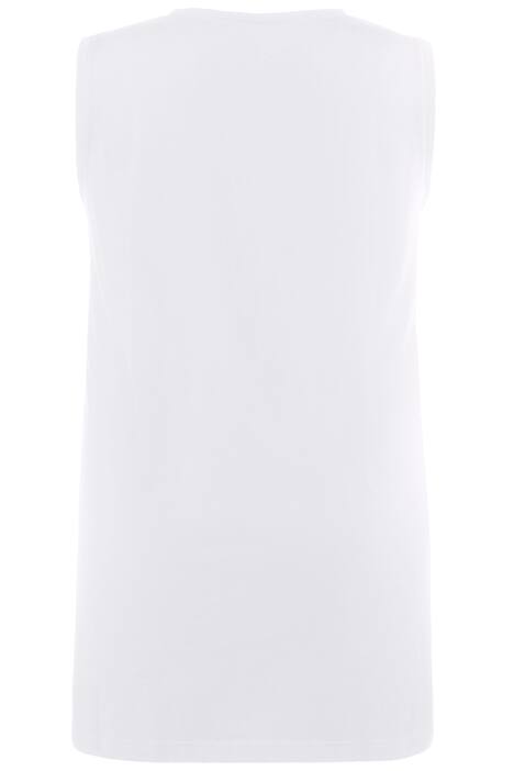 Top, relaxed, V-hals, brede bandjes zijsplitten